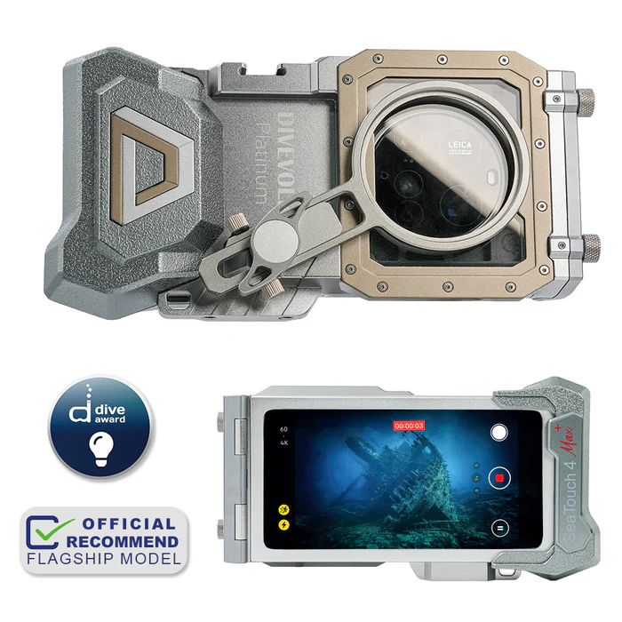 CARCASA DIVEVOLK SEATOUCH 4 MAX – PLATINUM V2 – Compatible con iPhone 16/17 Series